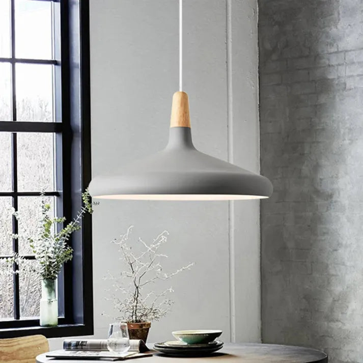 French Macaron Conical Metal Pendant Lamp