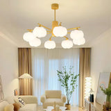 Creative Wooden Cotton Balls Living Room Chandelier