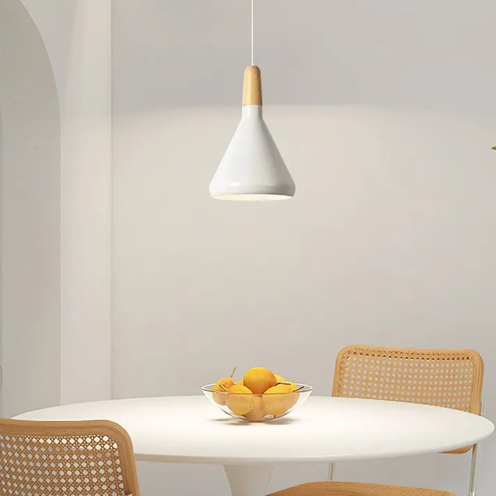 French Macaron Conical Metal Pendant Lamp