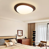 Scandinavian Pebble Wood Grain Ceiling Light