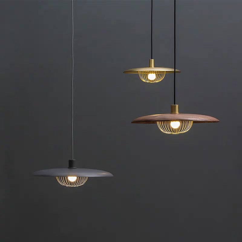 Imitation Wood Grain Pendant Lamps