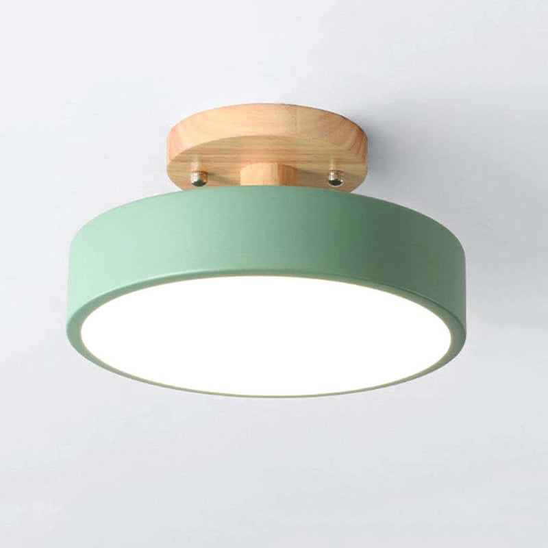 Modern LED Ceiling Light made of Wood