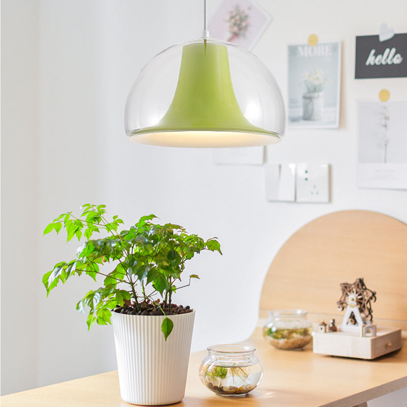 Semicircular Jellyfish Glass Pendant Lamp