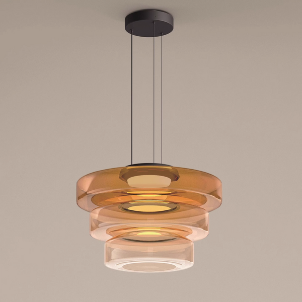 Glass pendant lights in Bauhaus style