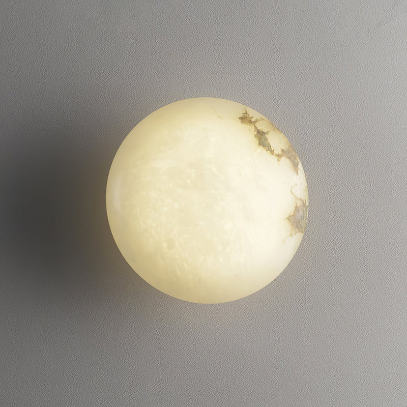 Alabaster Oval Ceiling Lamp