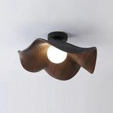 Nordic Wooden Lotus Resin Ceiling Light