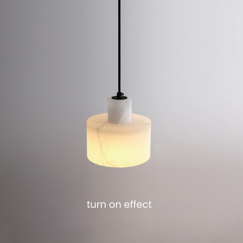 Scandinavian Simple White Marble Pendant Light