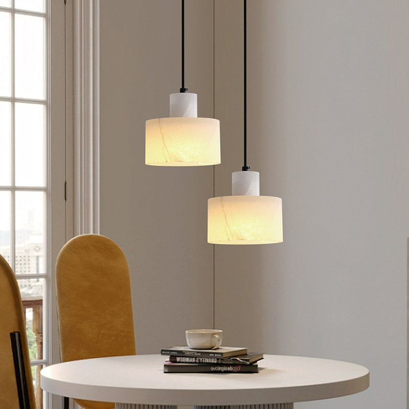 Scandinavian Simple White Marble Pendant Light