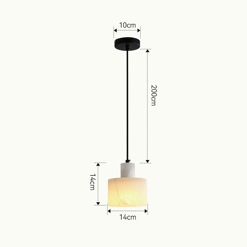 Scandinavian Simple White Marble Pendant Light