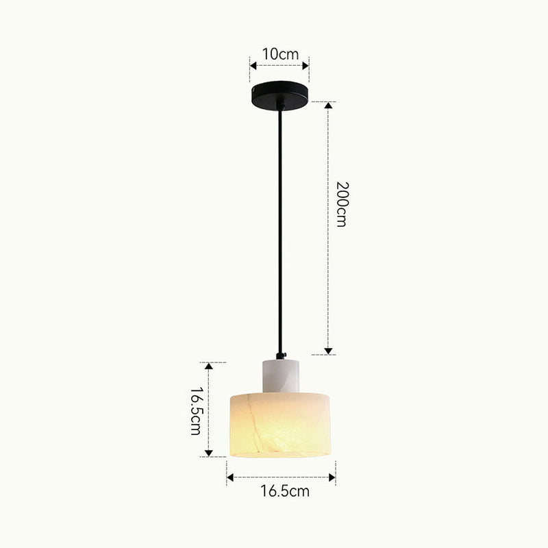 Scandinavian Simple White Marble Pendant Light