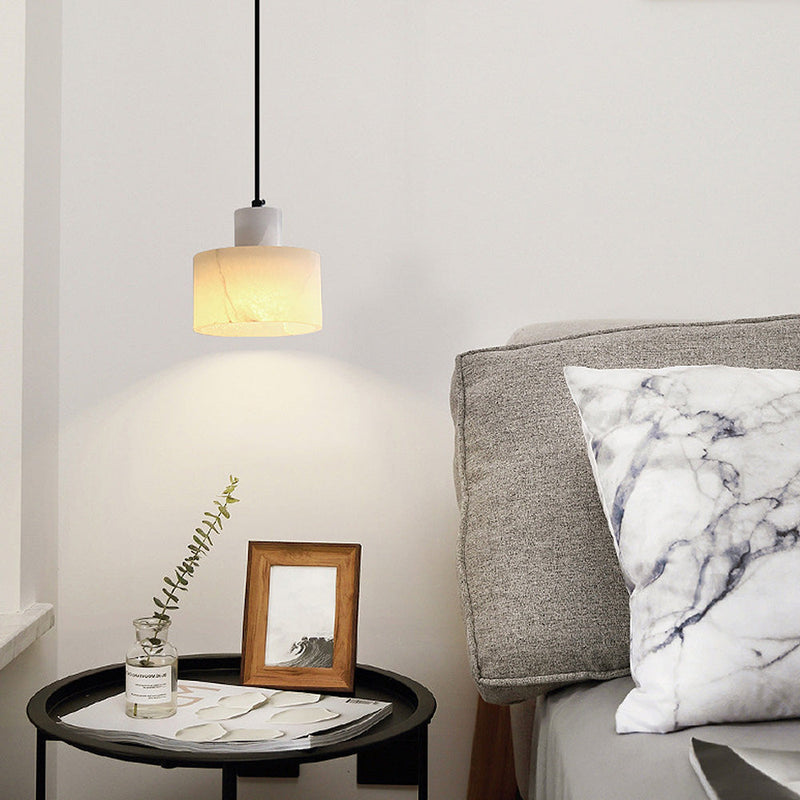 Scandinavian Simple White Marble Pendant Light