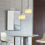 Scandinavian Simple White Marble Pendant Light