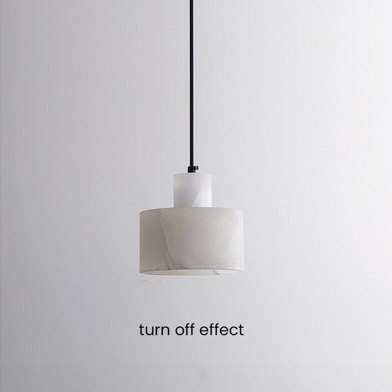 Scandinavian Simple White Marble Pendant Light