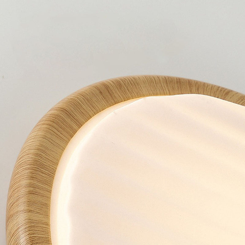 Round Wood Folding LED Bedroom Ceiling Light