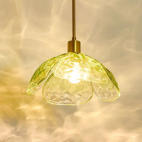 Creative Flower Petal Bedside Rod Pendant Light