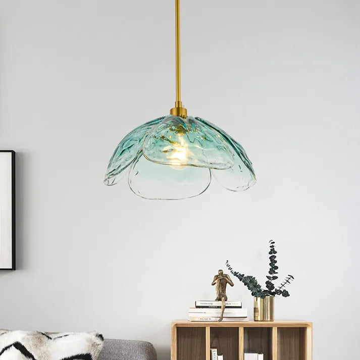 Creative Flower Petal Bedside Rod Pendant Light