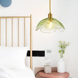 Creative Flower Petal Bedside Rod Pendant Light