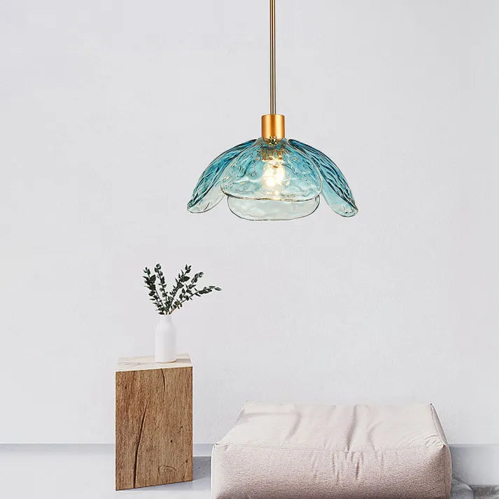 Creative Flower Petal Bedside Rod Pendant Light