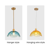 Creative Flower Petal Bedside Rod Pendant Light