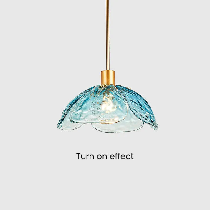 Creative Flower Petal Bedside Rod Pendant Light