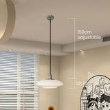 Modern White Glass Pendant Light