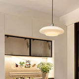 Modern White Glass Pendant Light