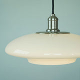 Modern White Glass Pendant Light