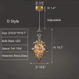 Modern Gray Glass Starry Sky Pendant Light