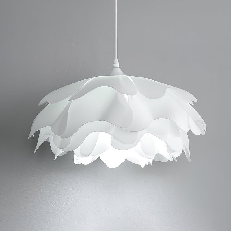 White Pendant Light in Flower Shape