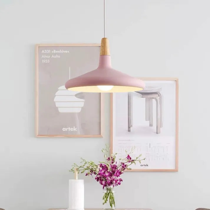 French Macaron Conical Metal Pendant Lamp