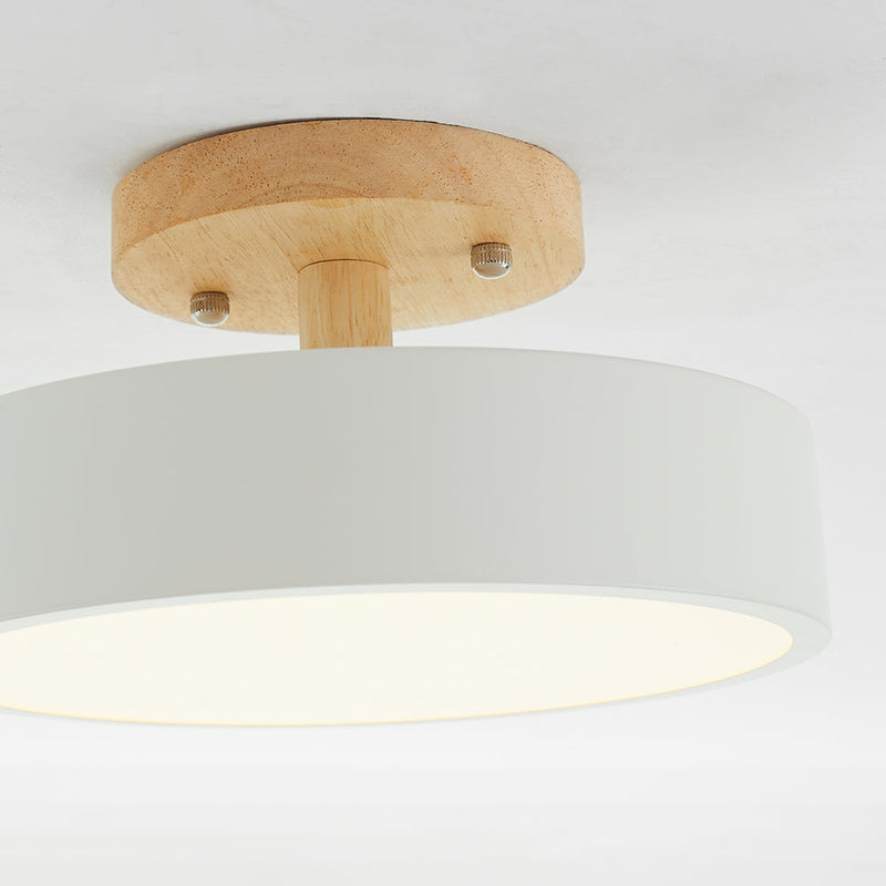 Modern LED Ceiling Light made of Wood