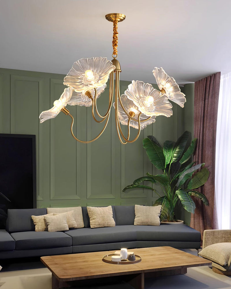 Murano Glass Flower Chandelier