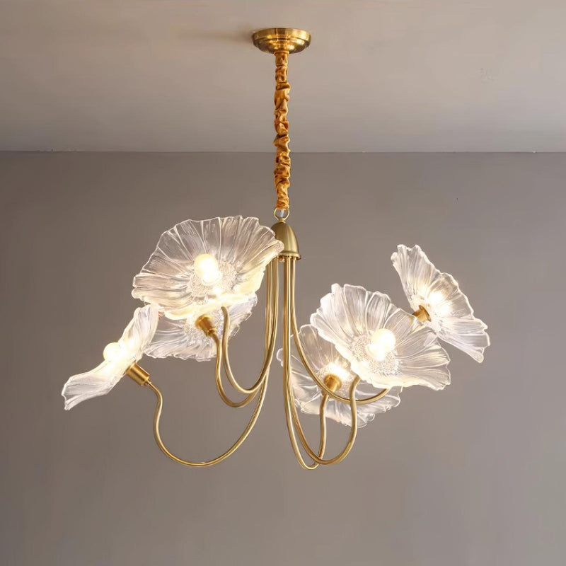 Murano Glass Flower Chandelier