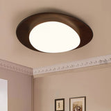 Scandinavian Pebble Wood Grain Ceiling Light