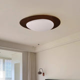 Scandinavian Pebble Wood Grain Ceiling Light