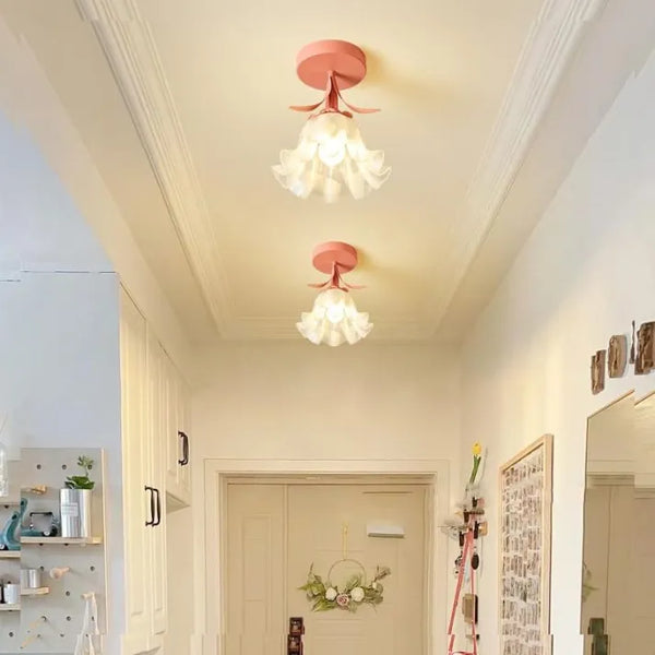 French Tiffany Simple Mini Flower Ceiling Light