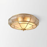 Round Textured Glass Ceiling Light