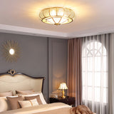 Round Textured Glass Ceiling Light