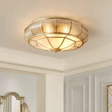 Round Textured Glass Ceiling Light