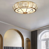 Round Textured Glass Ceiling Light