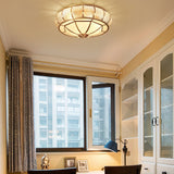 Round Textured Glass Ceiling Light