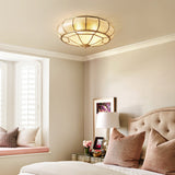 Round Textured Glass Ceiling Light