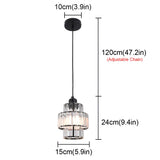 Fernando - Round Tiered Glass Crystal Ceiling Pendant Light