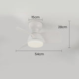 Wood Simple Stylish Bedroom Ceiling Fan With LED Light