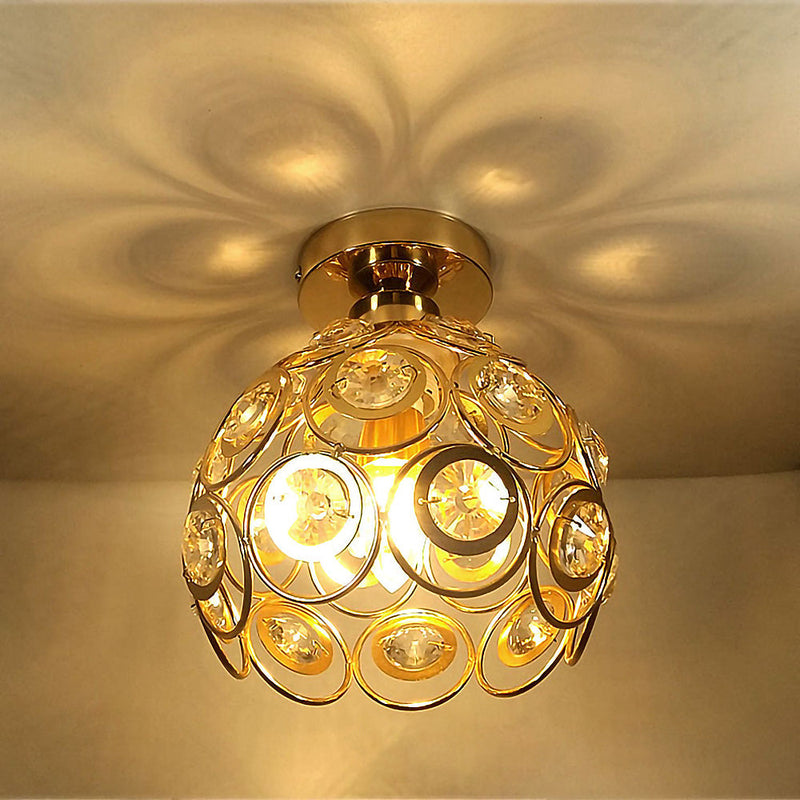 Fancy Gold Luxury Ball Hallway Ceiling Light