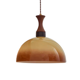 Retro Amber Glass Farm Pendant Light