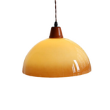 Retro Amber Glass Farm Pendant Light