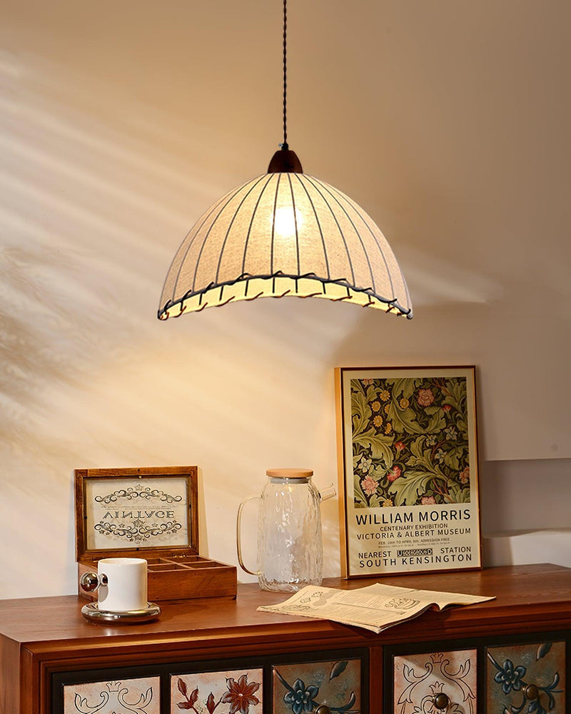 Wood and Fabric Series Pendant Lamp