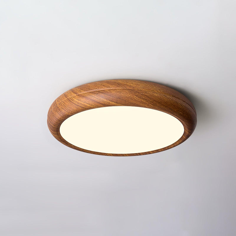 Wood Grain Round Ceiling Light