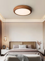 Wood Grain Round Ceiling Light